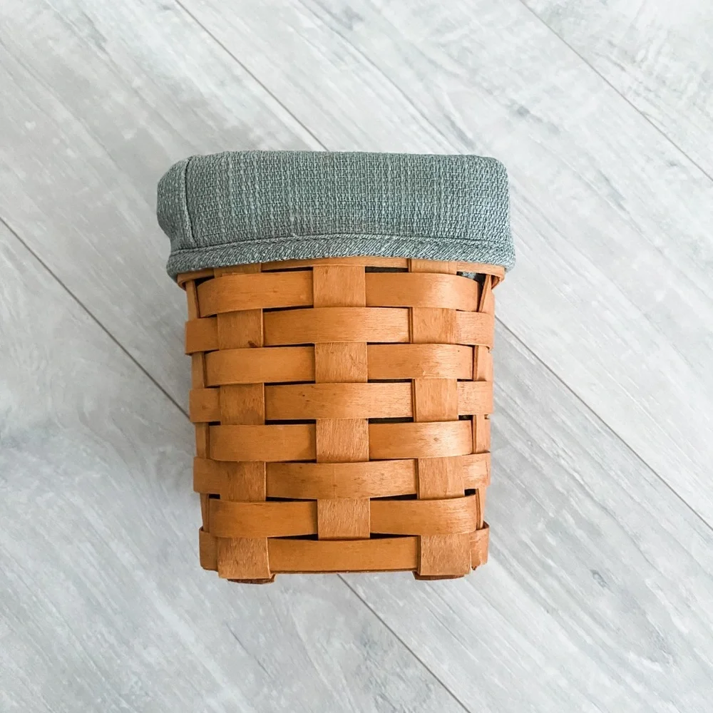 Longaberger 2000 Small Spoon Basket with Liner and Protector